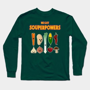 Soup superhero cute Vegan Long Sleeve T-Shirt